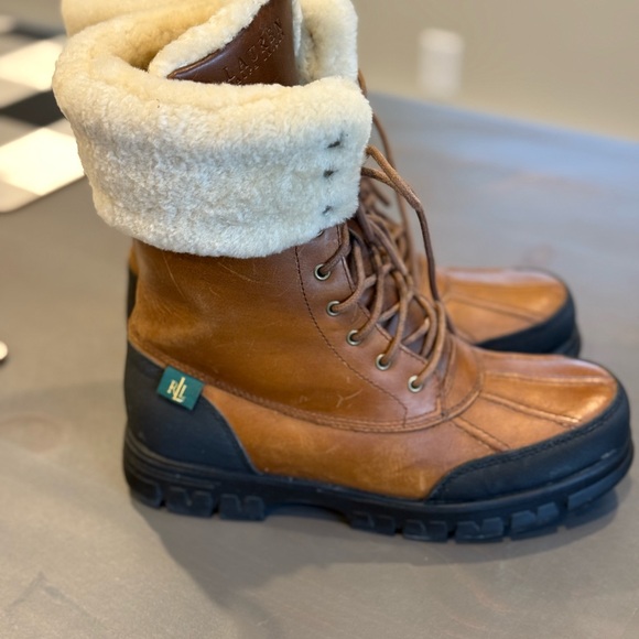 Ralph Lauren Brown Fur-Lined Boots - Picture 6 of 8